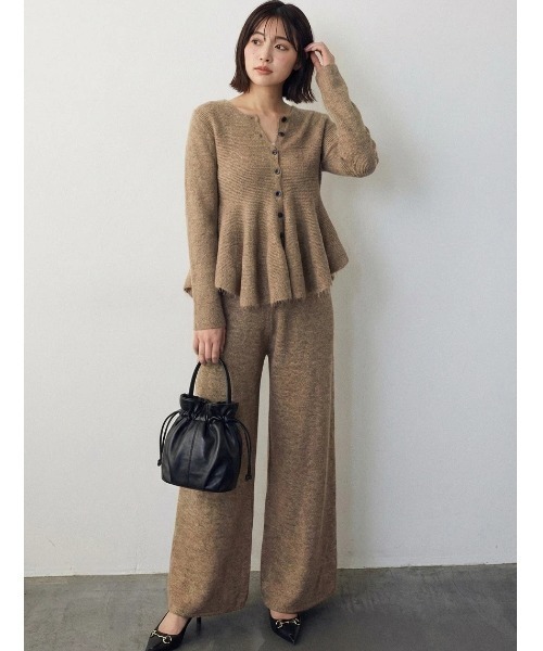 セール】ペプラムニットセットアップ（ニット/セーター）｜Lateru