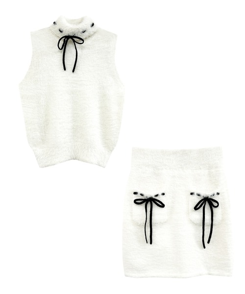 rose muse ロゼミューズ tweed like ribbon skirt Rosé Muse ロゼミューズ tweed like ribbon skirt - メルカリ