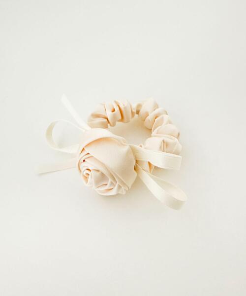 WEGO（ウィゴー）の「WEGO/ローズリボンヘアゴム（ヘアゴム・レディース・オフホワイト/ブラック・FREE）」の4枚目の写真