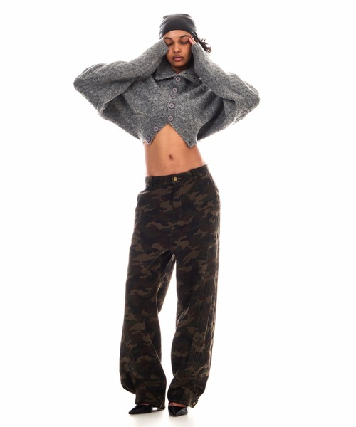 BEEDEN(ビーデン)の「LOOSE CABLE BOLERO TOPS(カーディガン/ボレロ・レディース・グレー/ブラック・FREE)」の19枚目の写真