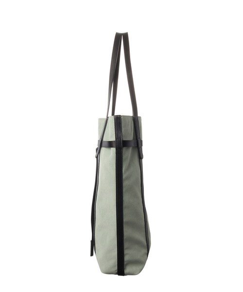 HIROKO HAYASHI(ヒロコハヤシ)の「PANIER CAMOSCIO(パニエ カモッショ)トートバッグ(トートバッグ・レディース・チャコール/ライトグリーン系・00)」の5枚目の写真