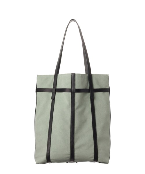 HIROKO HAYASHI(ヒロコハヤシ)の「PANIER CAMOSCIO(パニエ カモッショ)トートバッグ(トートバッグ・レディース・チャコール/ライトグリーン系・00)」の6枚目の写真
