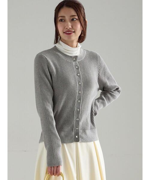 Te chichi(テチチ)の「モールリブカーディガン(カーディガン/ボレロ・レディース・ブラウン/チャコールグレー/グレー・F)」の3枚目の写真