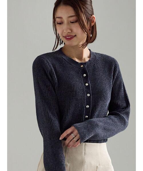 Te chichi(テチチ)の「モールリブカーディガン(カーディガン/ボレロ・レディース・ブラウン/チャコールグレー/グレー・F)」の2枚目の写真