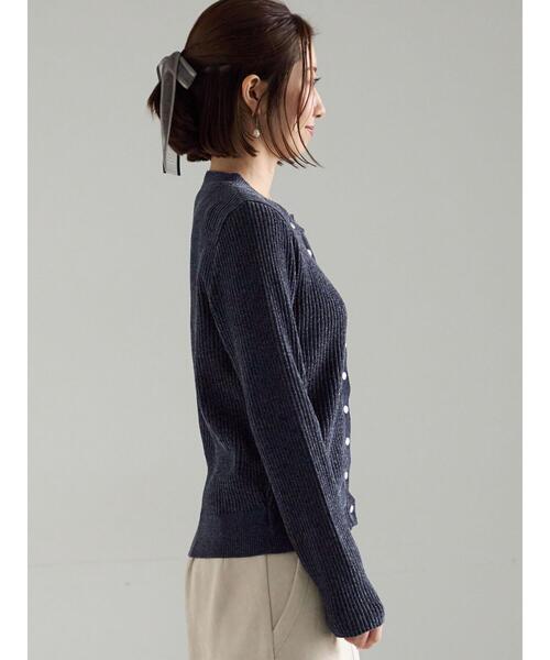 Te chichi(テチチ)の「モールリブカーディガン(カーディガン/ボレロ・レディース・ブラウン/チャコールグレー/グレー・F)」の10枚目の写真