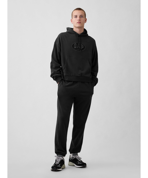 GAP（ギャップ）の「ヴィンテージソフト フレンチテリー オーバーサイズ GAPロゴ クロップドパーカー（パーカー・メンズ・レッド/ネイビー/ブラック/ホワイト・L/M/S/XL/XS）」の9枚目の写真