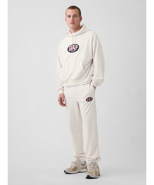 GAP（ギャップ）の「ヴィンテージソフト フレンチテリー オーバーサイズ GAPロゴ クロップドパーカー（パーカー・メンズ・レッド/ネイビー/ブラック/ホワイト・L/M/S/XL/XS）」の10枚目の写真