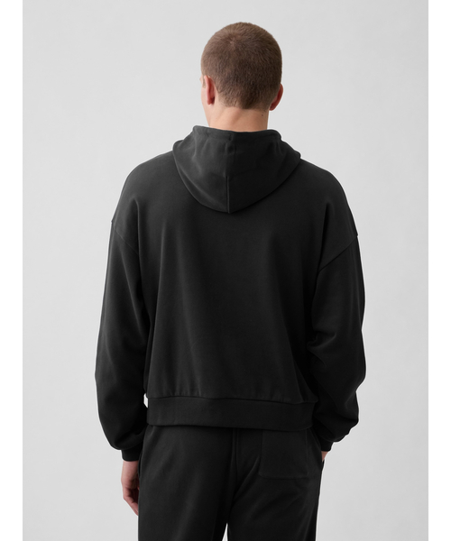 GAP（ギャップ）の「ヴィンテージソフト フレンチテリー オーバーサイズ GAPロゴ クロップドパーカー（パーカー・メンズ・レッド/ネイビー/ブラック/ホワイト・L/M/S/XL/XS）」の15枚目の写真