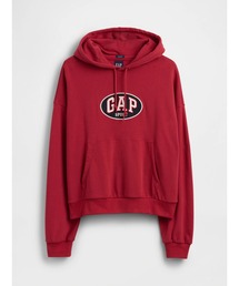 GAP（ギャップ）の「ヴィンテージソフト フレンチテリー オーバーサイズ GAPロゴ クロップドパーカー（パーカー）」