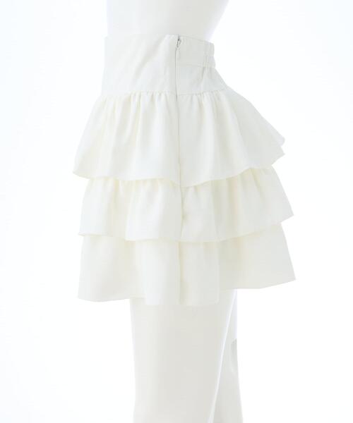 INGNI(イング)の「フリルミニスカパン(スカート・レディース・ブラック/オフホワイト・FREE)」の4枚目の写真