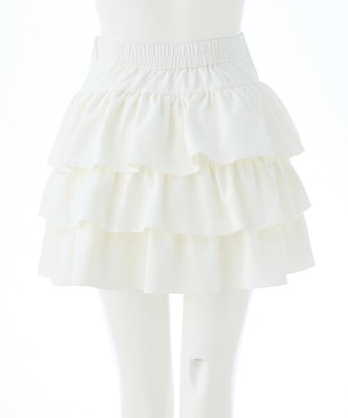 INGNI(イング)の「フリルミニスカパン(スカート・レディース・ブラック/オフホワイト・FREE)」の5枚目の写真
