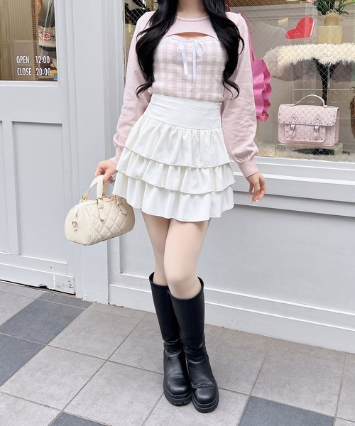 INGNI(イング)の「フリルミニスカパン/A(スカート・レディース・ブラック/オフホワイト・FREE)」の14枚目の写真