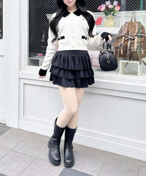 INGNI(イング)の「フリルミニスカパン/A(スカート・レディース・ブラック/オフホワイト・FREE)」の13枚目の写真