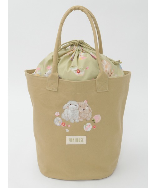 幸見うさぎ刺繍バッグ（トートバッグ）｜PINK HOUSE（ピンクハウス）の
