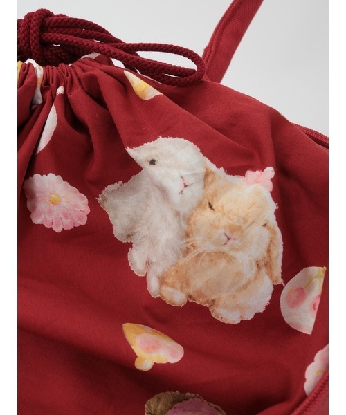 PINK HOUSE(ピンクハウス)の「幸見うさぎ刺繍バッグ(トートバッグ・レディース・ブラック/ピンク/レッド/ライトグリーン/スカイブルー・フリー)」の9枚目の写真