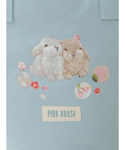 PINK HOUSE(ピンクハウス)の「幸見うさぎ刺繍バッグ(トートバッグ・レディース・ブラック/ピンク/レッド/ライトグリーン/スカイブルー・フリー)」の16枚目の写真