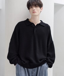 ETELIO（エテリオ）の「【マシンウォッシャブル】リラックスフィットシルキータッチもちもちポロニット（ニット/セーター）」