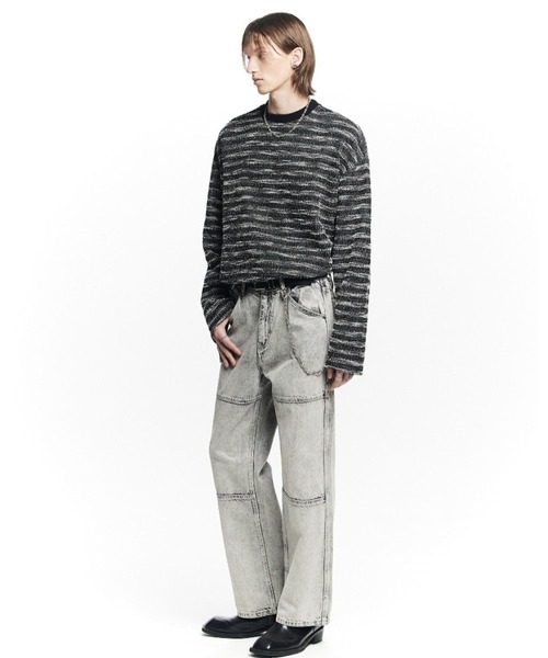 ALAND（エーランド）の「MAISON MINED／MIXED ブークレニット（ニット/セーター・メンズ・ブラック・MEDIUM）」の3枚目の写真