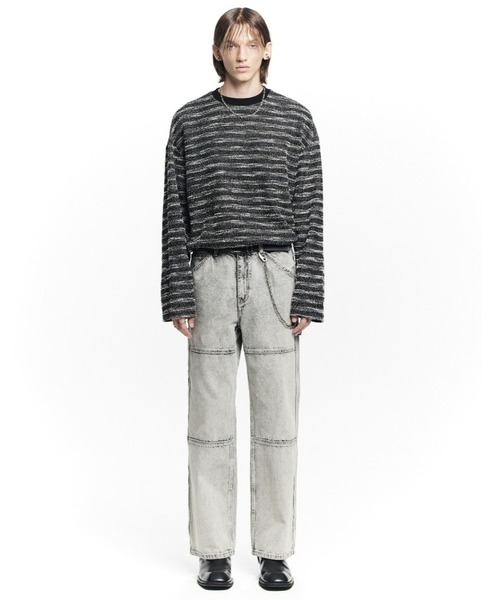 ALAND（エーランド）の「MAISON MINED／MIXED ブークレニット（ニット/セーター・メンズ・ブラック・MEDIUM）」の4枚目の写真