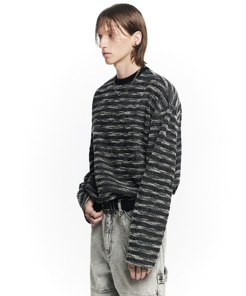 ALAND（エーランド）の「MAISON MINED／MIXED ブークレニット（ニット/セーター・メンズ・ブラック・MEDIUM）」の8枚目の写真