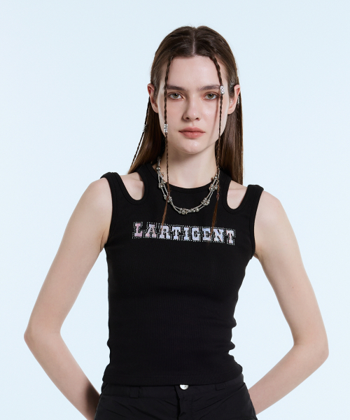 LARTIGENT(ラーティゼン)の「L11 CUTOUT SLEEVELESS(BLACK)(Tシャツ/カットソー・レディース・その他・FREE)」の2枚目の写真