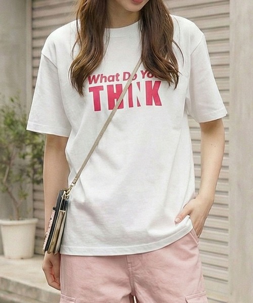 September SEOUL(セプテンバーソウル)の「メッセージロゴ プリントTシャツ(Tシャツ/カットソー・レディース・ホワイト/グリーン・FREE)」の1枚目の写真