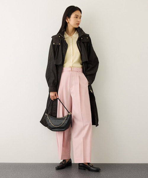 ROPE'（ロペ）の「撥水フーデッドドロストロング丈コート（マウンテンパーカー・レディース・ダークブラウン・FREE）」の4枚目の写真