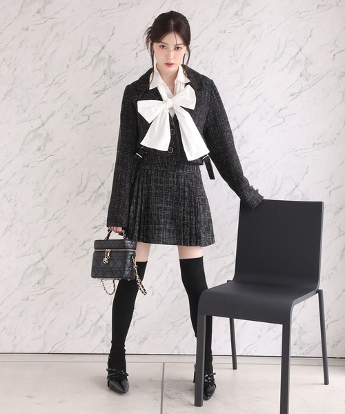 one after another NICE CLAUP（ワンアフターアナザーナイスクラップ）の「〈取り外し可能〉ボウタイリボンブラウス（シャツ/ブラウス・レディース・ピンク/オフホワイト/サックスブルー・FREE）」の5枚目の写真