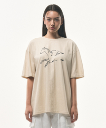 FOR THE WEATHER（フォーザウェザー）の「glitter horse T-shirt (Light yellow)（Tシャツ/カットソー）」