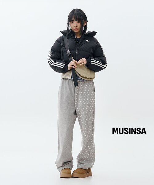 ISTKUNST（イストクンスト）の「DOT COMBI PANTS_GREY(IK2FFFPA01A)（スウェットパンツ・レディース・グレー・FREE）」の4枚目の写真