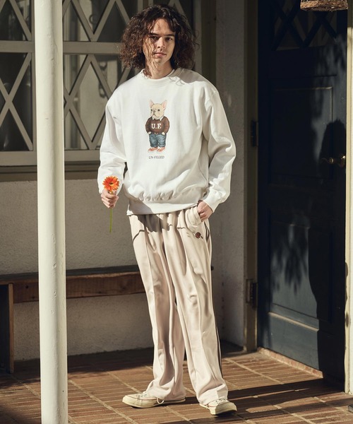 UN-FILLED(アンフィルド)の「mp14524- GARBERA EMB TRACK PANTS トラックパンツ(SDUF-2608)(その他パンツ・メンズ・グレー系その他/ベージュ系その他/ブラック×ホワイト・XL/L/M)」の8枚目の写真