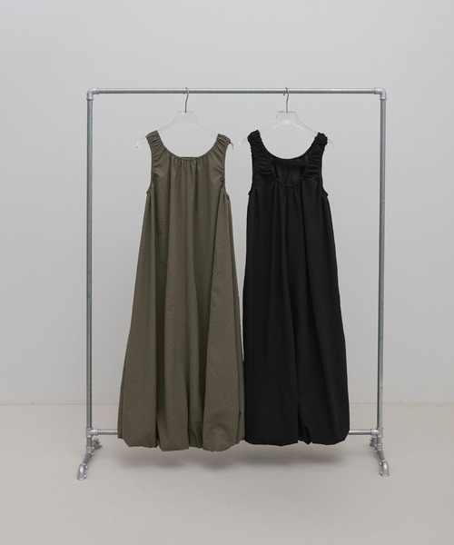 select MOCA by son(セレクトモカバイソン)の「サッカーチェックバルーンワンピース【by SON】(ワンピース・レディース・グレイッシュベージュ/ブラック・FREE)」の15枚目の写真