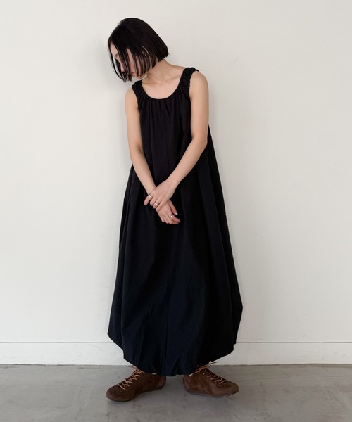 select MOCA by son(セレクトモカバイソン)の「サッカーチェックバルーンワンピース【by SON】(ワンピース・レディース・グレイッシュベージュ/ブラック・FREE)」の6枚目の写真