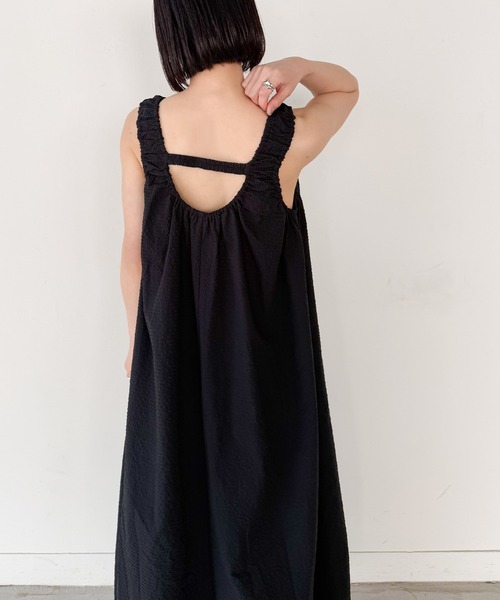 select MOCA by son(セレクトモカバイソン)の「サッカーチェックバルーンワンピース【by SON】(ワンピース・レディース・グレイッシュベージュ/ブラック・FREE)」の10枚目の写真