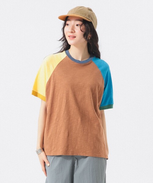 BEAMS BOY(ビームスボーイ)の「スラブ ジャージー クレイジー ショートスリーブ(Tシャツ/カットソー・レディース・グレー/ブラウン・1/2)」の1枚目の写真