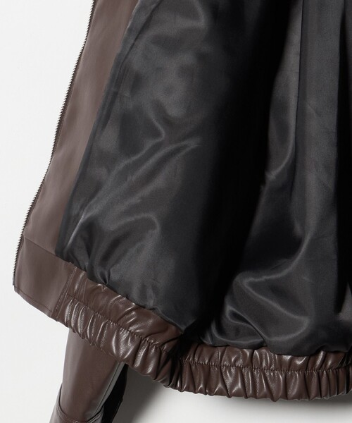 A DAY IN THE LIFE UNITED ARROWS(アデイインザライフユナイテッドアローズ)の「レザーライク A2ブルゾン <A DAY IN THE LIFE>(ブルゾン・レディース・ダークグレー/ダークブラウン/ブラック・FREE)」の21枚目の写真