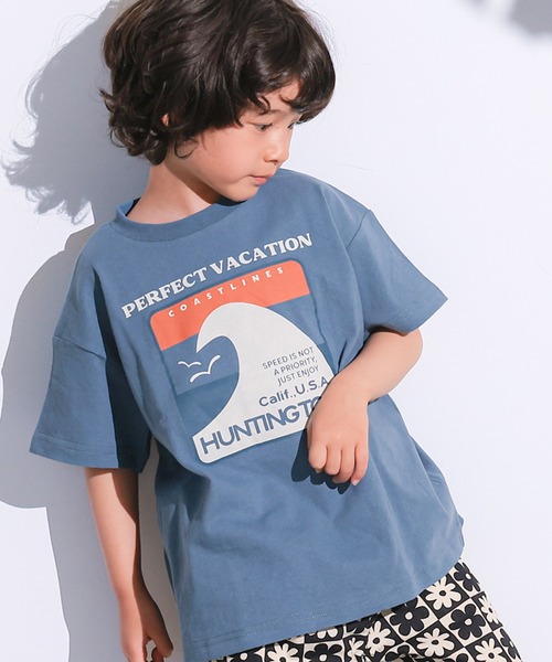 Life Support Products(ライフサポートプロダクツ)の「【プチプラ】サーフプリントTシャツ(Tシャツ/カットソー・キッズ・レッド/ピンク/オフホワイト/ブルー/ブラウン/カーキ/チャコール/マスタード/ベージュ/ダークブルー・130/150/140/100/95/90/80/120/110)」の7枚目の写真