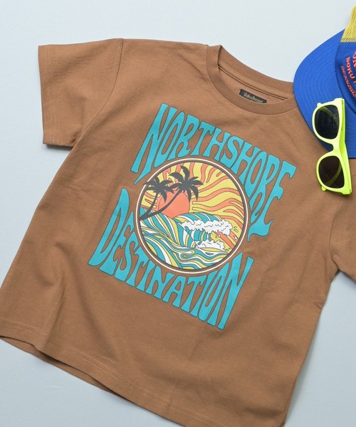 Life Support Products(ライフサポートプロダクツ)の「【プチプラ】サーフプリントTシャツ(Tシャツ/カットソー・キッズ・レッド/ピンク/オフホワイト/ブルー/ブラウン/カーキ/チャコール/マスタード/ベージュ/ダークブルー・130/150/140/100/95/90/80/120/110)」の12枚目の写真