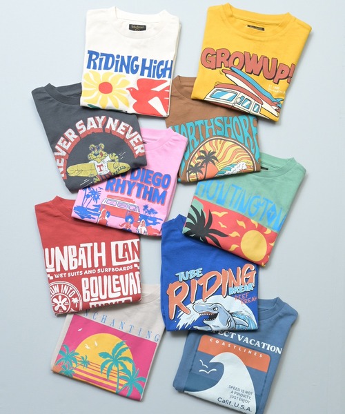 Life Support Products(ライフサポートプロダクツ)の「【プチプラ】サーフプリントTシャツ(Tシャツ/カットソー・キッズ・レッド/ピンク/オフホワイト/ブルー/ブラウン/カーキ/チャコール/マスタード/ベージュ/ダークブルー・130/150/140/100/95/90/80/120/110)」の11枚目の写真