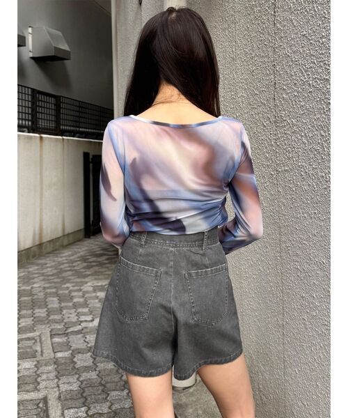 MURUA(ムルーア)の「【セットアップ対応】ウォッシュショートパンツ(その他パンツ・レディース・グレー/カーキ・1/2)」の5枚目の写真