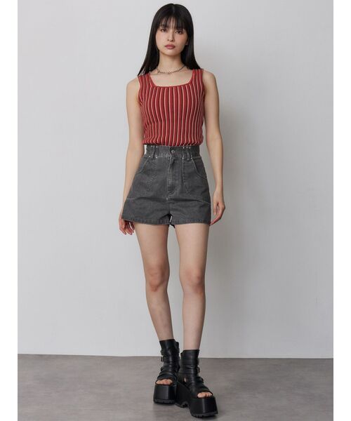 MURUA(ムルーア)の「【セットアップ対応】ウォッシュショートパンツ(その他パンツ・レディース・カーキ/グレー・2/1)」の4枚目の写真