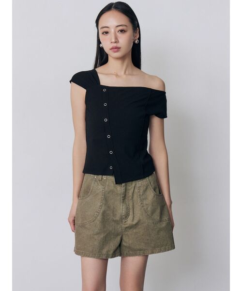 MURUA(ムルーア)の「【セットアップ対応】ウォッシュショートパンツ(その他パンツ・レディース・カーキ/グレー・2/1)」の13枚目の写真