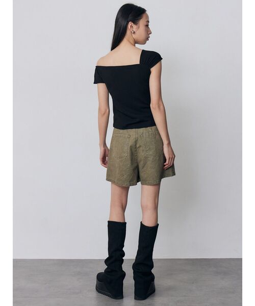 MURUA（ムルーア）の「【セットアップ対応】ウォッシュショートパンツ（その他パンツ・レディース・カーキ/グレー・2/1）」の7枚目の写真