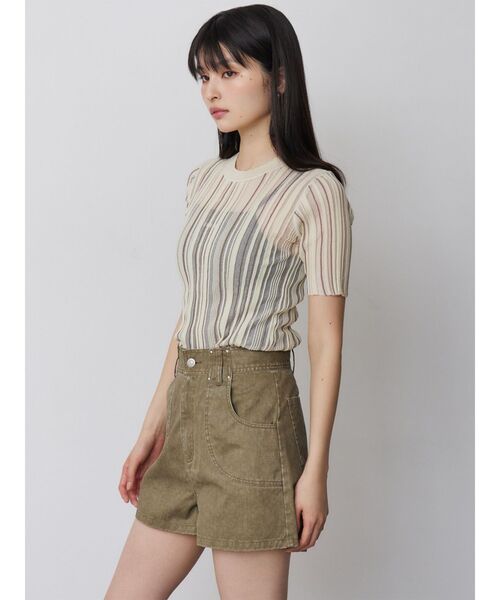 MURUA（ムルーア）の「【セットアップ対応】ウォッシュショートパンツ（その他パンツ・レディース・カーキ/グレー・2/1）」の9枚目の写真