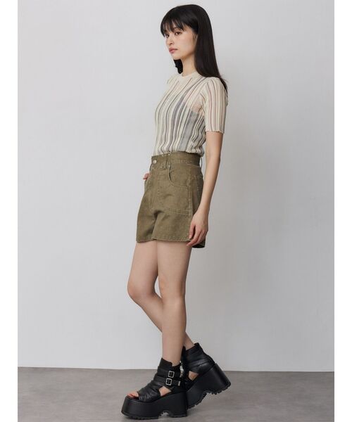 MURUA（ムルーア）の「【セットアップ対応】ウォッシュショートパンツ（その他パンツ・レディース・カーキ/グレー・2/1）」の11枚目の写真