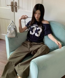 【26年春夏新作】アソートワンショルロゴプリント半袖Tシャツ
