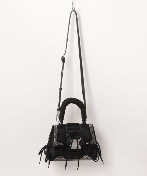 STEVE MADDEN(スティーブマデン)の「ラインストーン2WAYハンドルバッグ/S.MADDEN BDIEGO-R-XS(ショルダーバッグ・レディース・ブラック・F)」の1枚目の写真