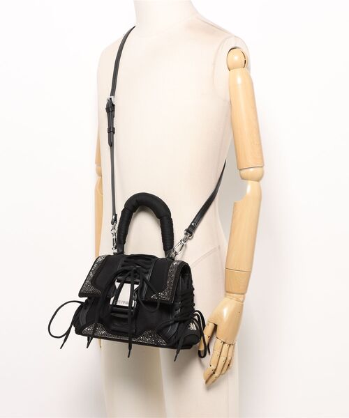 STEVE MADDEN(スティーブマデン)の「ラインストーン2WAYハンドルバッグ/S.MADDEN BDIEGO-R-XS(ショルダーバッグ・レディース・ブラック・F)」の6枚目の写真