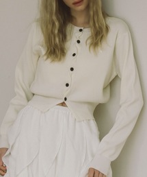 archives（アルシーヴ）の「シェルプレートクロスボタンニットカーディガン（カーディガン/ボレロ）」