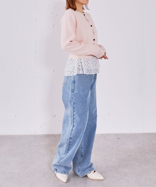 archives（アルシーヴ）の「シェルプレートクロスボタンニットカーディガン（カーディガン/ボレロ・レディース・グレー/アイボリー/ピンク/ネイビー/イエロー・MEDIUM）」の8枚目の写真